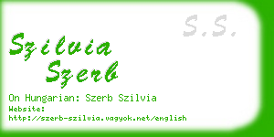 szilvia szerb business card